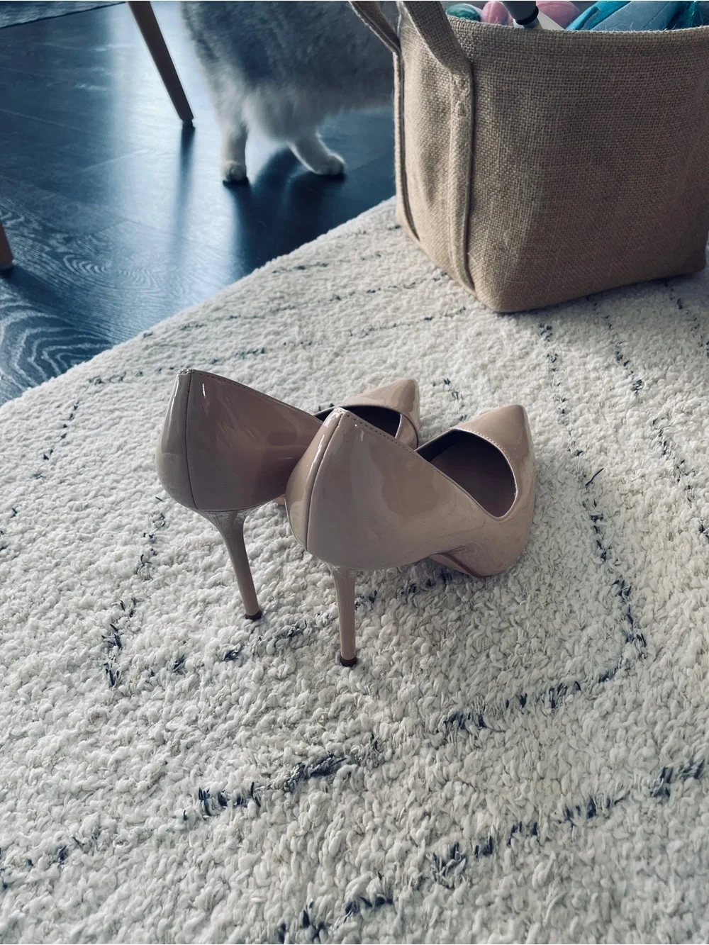 Zara Blush Patent Pointed-Toe Pumps - Picture 4 of 10